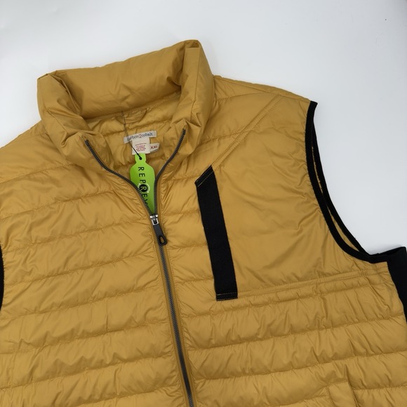 Carbon2Cobalt Other - Carbon 2 Cobalt Mens Yellow Puffer Vest Size XXL New With Tags Recycled Material